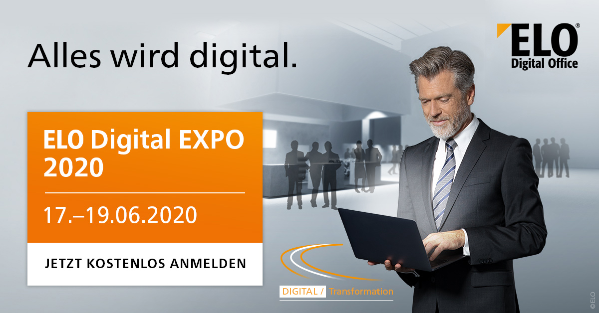 Bildtitel: Webinar: ELO Digital Expo 2020 – Alles wird digital