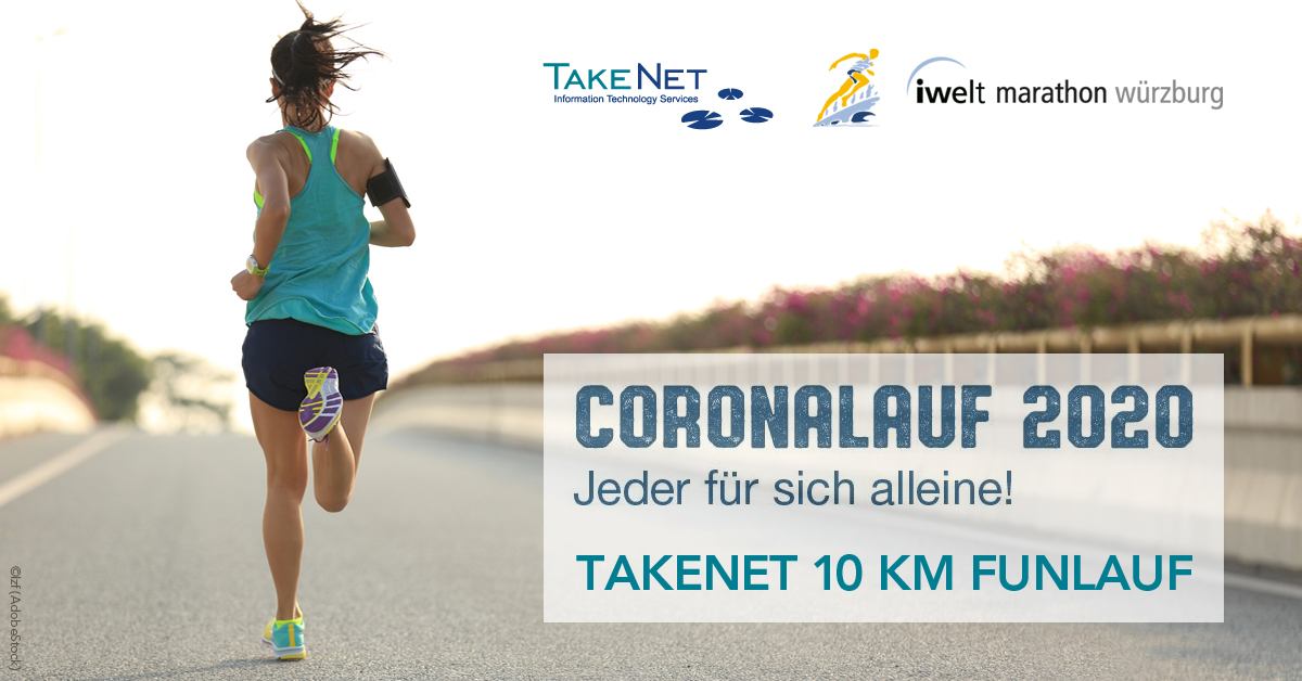 Bildtitel: Coronalauf 2020: Macht mit beim virtuellen TAKENET 10 km Funlauf!