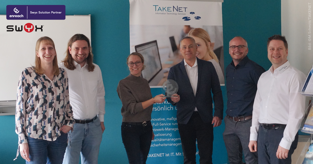 Bildtitel: TAKENET erhält die Auszeichnung „Best Growing Enreach Reseller“