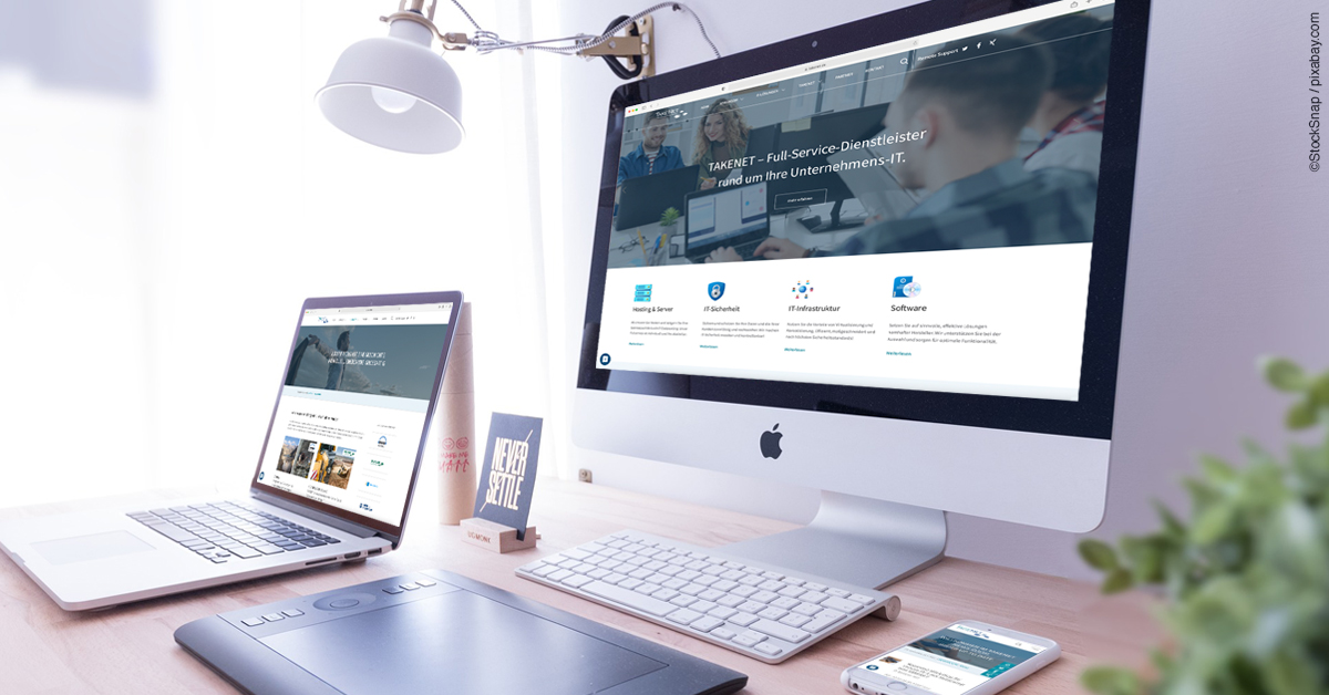 Bildtitel: Wir präsentieren: Unsere TAKENET Website im neuen Design!