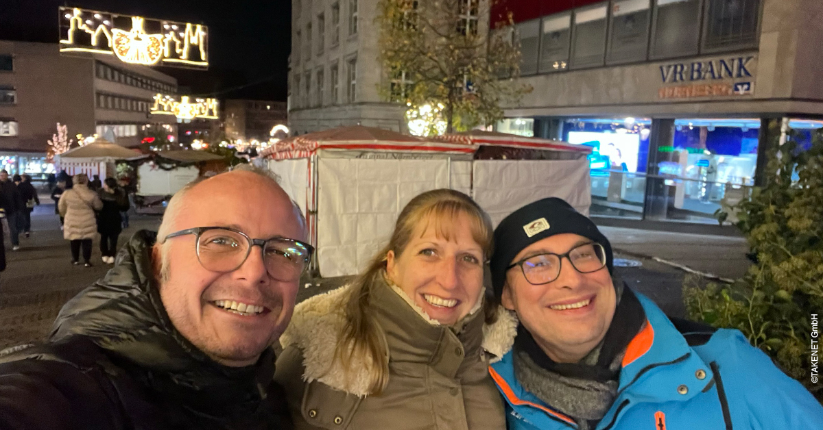 Bildtitel: TAKENET mit Sophos und Infinigate auf dem Nürnberger Christkindlesmarkt